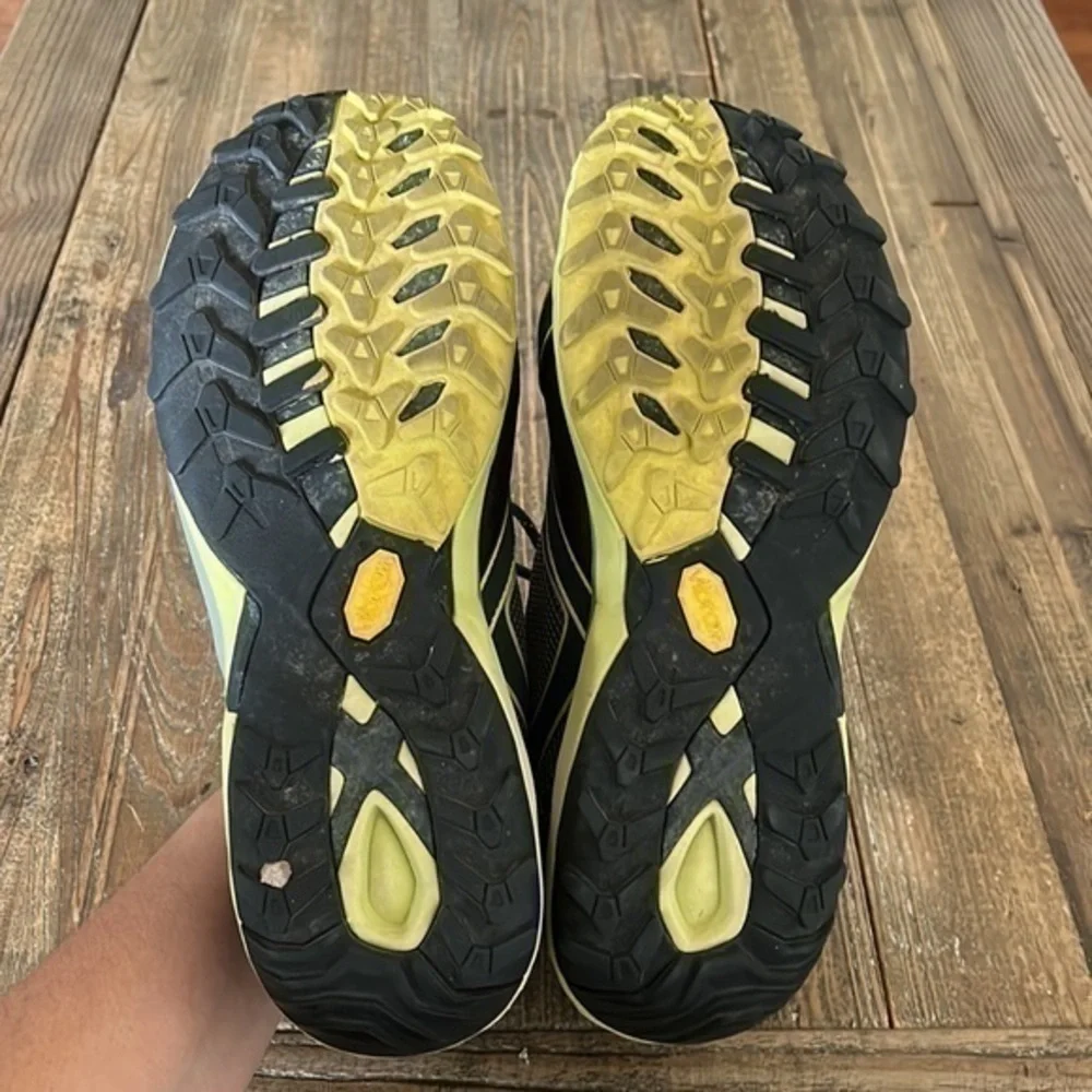 The North Face Gore Tex Low Top Gray Green Hiking Shoes  Size 9.5